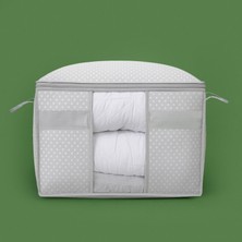 TVL Home Home Pencere Detaylı Kazak Hurcu - Gri - 45X40X30 cm