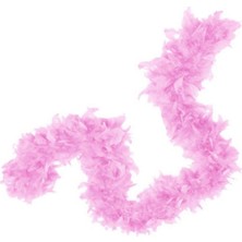 Skygo Pembe Renk Kabarık Tüylü Otriş Boa Dekorasyon Tüy 180 cm