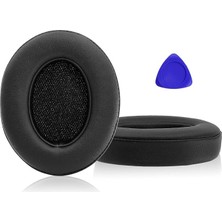 Beats Studio 2 ve 3 Kablolu ve Kablosuz (B0501, B0500) Kulaklıklar Için Profesyonel Yedek Kulak Pedleri, Yumuşak Deri ve Hafızalı Köpüklü Premium Kulaklık Minderleri, Siyah