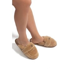 Twigy Mammy Peluş Kadın Ev Terliği Bej 37/41