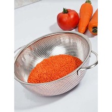 Home Paslanmaz Çelik Makarna Süzgeçi 26 cm - Yemek Hazırlık Süzgeç