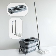 20 Litre Katlanabilir Mop ve Kovası - Temizlik Kovası - Paspas ve Kova - Ev Tipi Moplar ve Kova Setleri -
