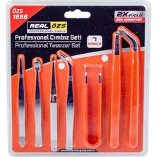 Real ÖZS-1888 7 Adet Cımbız Seti Telefon Tablet Pc Saat Tamir Cımbızları Paslanmaz Set 1410