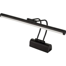 Siyah Kasa LED Flüt Resim Aplik | 6W | 3200K Gün Işığı | 35CM | Duvar Tipi Ayna/tablo Üstü Dekoratif Işık | IP20 Iç Mekan Kullanım