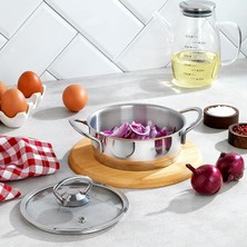 Micro Mini Basık Çelik Tencere 14CM-2 Parça