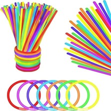 Ultra Parlak Parlayan Çubuklar Bilezikler ve Kolyeler - Karanlıkta Birinci Sınıf Parti Malzemeleri ve Süslemeleri - Fosforlu Çubuk - Fosforlu Bileklik - Glow Stick