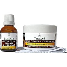 Gitar Temizlik Bakım Seti 4 Lü Gövde Klavye Temizleyici Parlatıcı Vaks &amp; Tel Yağlayıcı Guitar Cleaning Kit