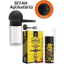 Butik Turk Aplikatörlü Saç Dolgunlaştırıcı Fiber Topik Toz Siyah 50 Gram