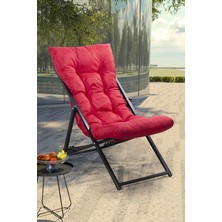 Katlanır Şezlong Kırmızı 1780