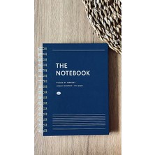 Tanıtım Sert Kapaklı Spiralli Çizgili A5 Not Defteri, Not Defteri, Okul Defteri, Planlayıcı, Ofis Için Ideal, Planlayıcı (Marine Blue Kapak Rengi)