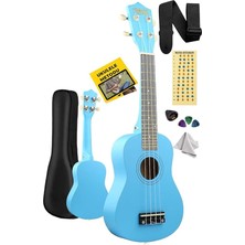 UKX-233BL Mavi Concert Ukulele (Askı Çanta Metod Pena)
