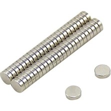 Adet 5x2 mm Yuvarlak Güçlü Neodyum Mıknatıs (Çap 5 mm Kalınlık 2 Mm)