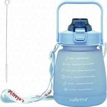 Lusca Bpa Içermez Motivasyonel Su Matarası 1,3 Lt Mavi Su Matarası,su Şişesi,suluk