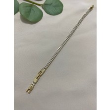 Luxevibe Accessories Xuping Gold Altın Kaplama Kadın 14K İkili Su Yolu Bileklik Suya Dayanıklı Kararma Yapmaz Hediyelik Zarif Tasarım 17 cm 19 cm Ayarlanabilir Bileklik