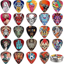 Pearl Shop Karezog Pena 24 Adet, Gitar Penası, 0,46/0,71/0,96/1,20 Mm, 4 Farklı Kalınlıkta, Selüloit Gitar Penası, Akustik Gitar, Elektro Gitar, Bas, Ukulele (Mix-3) Için