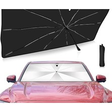Içi Ön Cam Güneşliği, Katlanabilir Şemsiye Şeklinde Otomobil Ön Cam Güneşliği,%99 Etkin Koruma, Otomobil, Suv, (140 x 79 Cm)