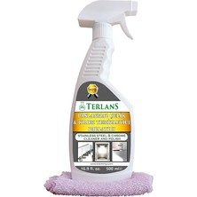 Pearl Shop Asansör Temizleyici Paslanmaz Çelik ve Krom Parlatıcı 500 ml + Mikrofiber Bez Stainless Steel &amp; Chrome Cleaner And Polish