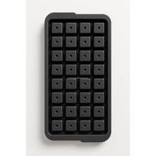 Pearl Shop Plastik Buz Kalıbı 32 Bölmeli Kare Küp Şeklinde Buzluk Kalıbı Su Doldurma Kapaklı Sızdırmaz Tasarım Gıda Uyumlu Malzeme