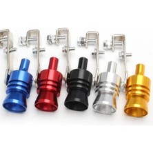 Pearl Shop Aparatlı Islık Sesli Orta Egzoz Ucu Turbo Sesi (Krom-Gri)