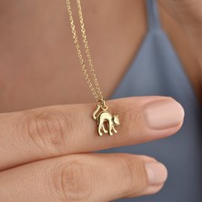 Nox Jewelry 14 Ayar Mikron Altın Kaplama Minimal Kedi Figürlü Kolye – El Yapımı Zarif Tasarım - CN00475