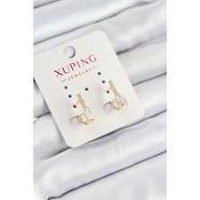 Dktt Xuping Zirkon Taşlı I Model Gold Renk Kadın Küpe - TJ-BKP10842