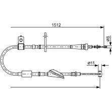 Bosch 1987482176 Arka El Fren Teli 5440278F10 5440278F10000 5440278F11