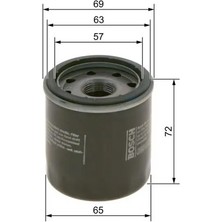 Bosch 09864B7061 Yag Filtresi 152083J400 1520865F00 1520865F01