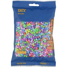 Pearl Shop Boncuk 201-50 Ütü Boncuğu Torbası, Yakl. 3.000 Renkli Midi El Işi Boncuğu, 5 mm Çapında, Pastel Karışım, Büyükler ve Küçükler Için Yaratıcı El Işi Eğlencesi