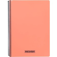 Pearl Shop Karina Pastel Serisi, A4 100 Yaprak Kareli Pp Kapaklı Spiralli Defter, Pembe