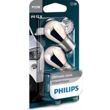 Pearl Shop PY21W Chrome Diadem 12V 93 Turuncu Amber Silver Vision Ampul 2 Adet