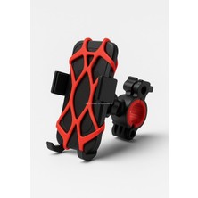 Storemax Lastik Destekli, Standlı Bisiklet Telefon Tutucu, 360° Döner Ayarlı, Titreşim Engelleyici, Silikon Emniyet Kemerli, Gidon Üzerine Montajlı, Uyumluluklu, Abs Malzeme, Güvenli Sürüş I