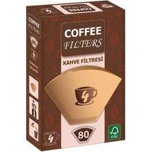 Pearl Shop Filters Filtre Kahve Kağıdı 80'li Brown 1x4