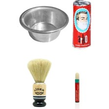 Pearl Shop Kantaşı Hediyeli Tıraş Seti Arko Sabun Köpürtme Tası Traş Fırçası