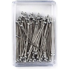 Pearl Shop Marifetlerim - Mineli Gümüş Başlı Toplu Iğne 50 Adet