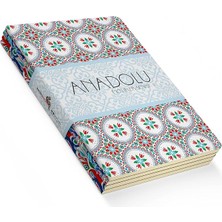 Anadolu Motifleri Defter Seti 2, Çizgisiz, 64 Sayfa, 10.5X14CM
