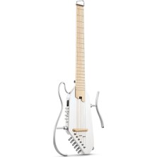 Pearl Shop Hush I Pro Seyahat Gitar Akustik Elektro Gitar -Sedefli Beyaz