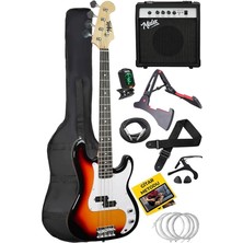Pearl Shop CBG-460SB 46 Inç 4/4 Yetişkin Amfili Bas Gitar Seti Sunburs