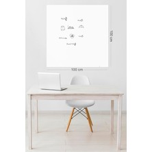 Pearl Shop Tanıtım Beyaz, 2 Adet Yapışkansız Tutunan, Statik, Inovatif, Pratik Yazı Tahtası, Elektrostatik Kağıt (Centimeters, 100 cm x 100 Cm)