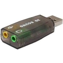 Pearl Shop 4504 5+1 Harici USB Ses Kartı 3.5mm Kulaklık Mikrofon Çevirici Dönüştürücü