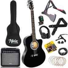 Pearl Shop RG-560BK-AMP Siyah Amfili Elektro Akustik Gitar Full Set