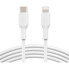 Pearl Shop Usb-C - Lightning Kablosu (Hızlı Şarj Kablosu) Hızlı Şarj Mfi Sertifikalı Usb-C Kablosu (Beyaz, 1 M)