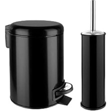 Pearl Shop Elit Siyah Çöp Kovası Seti 3 Lt (NV7922Eİ)