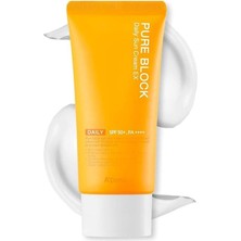Pearl Shop Yapışkan His Bırakmayan Güneş Koruyucu Pure Block Natural Daily Sun Cream SPF50 Pa 50 Mililitre
