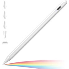 Pearl Shop IPAD(2018-2024) Için Stylus Kalem,ipad Pro 11/13 Inç M4,ipad Air 11/13 Inç M2,ipad 10/9/8/7/6,ipad Air 5/4/3,ipad Pro 11/12.9",ipad Mini 6/5 Için Eğim Sensörlü Avuç Içi Reddi Aktif Stylus Kalem