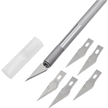 Pearl Shop Tasarım Hobi Neşter Kretuar Bıçağı 5 Uç Yedekli Set