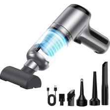 Pearl Shop Araba Süpürgesi Taşınabilir Kablosuz, 3'ü 1 Arada Şarj Edilebilir Süpürge, 18000 Pa Yüksek Güçlü Fırçasız Motor, 4000MAH, Ev, Ofis, Bilgisayar Için Çoklu Başlıklı Taşınabilir Süpürge, LT-126