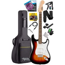 Pearl Shop RPH-30SB Gül Klavye Strat Kasa Sss Elektro Gitar Seti