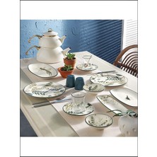 Pearl Shop Pierre Cardin Porselen Sage Kahvaltı Takımı Çok Renkli 6 Kişilik