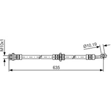 Bosch 1987481432 Fren Hortumu On Sol 46210JD005