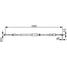 Bosch 1987482032 Arka El Fren Teli 2E0609701AQ 2E0609701J A9064202085